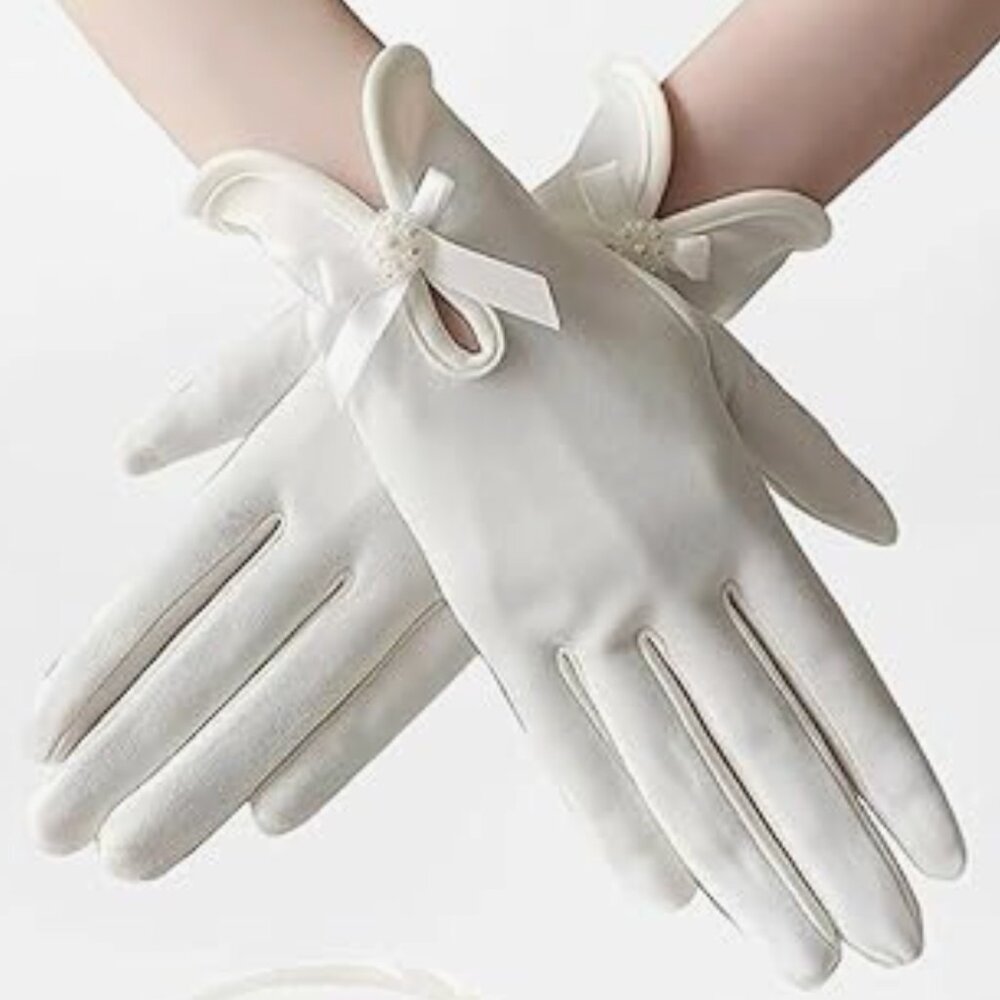 π€ Ivory π€ Vintage-style Fascinator and Gloves - Picture 4 of 8